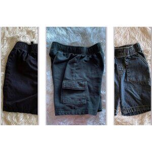 3 Pair Jumping Beans Boys 4T Shorts Denim Gray Dark Blue Elastic Waist